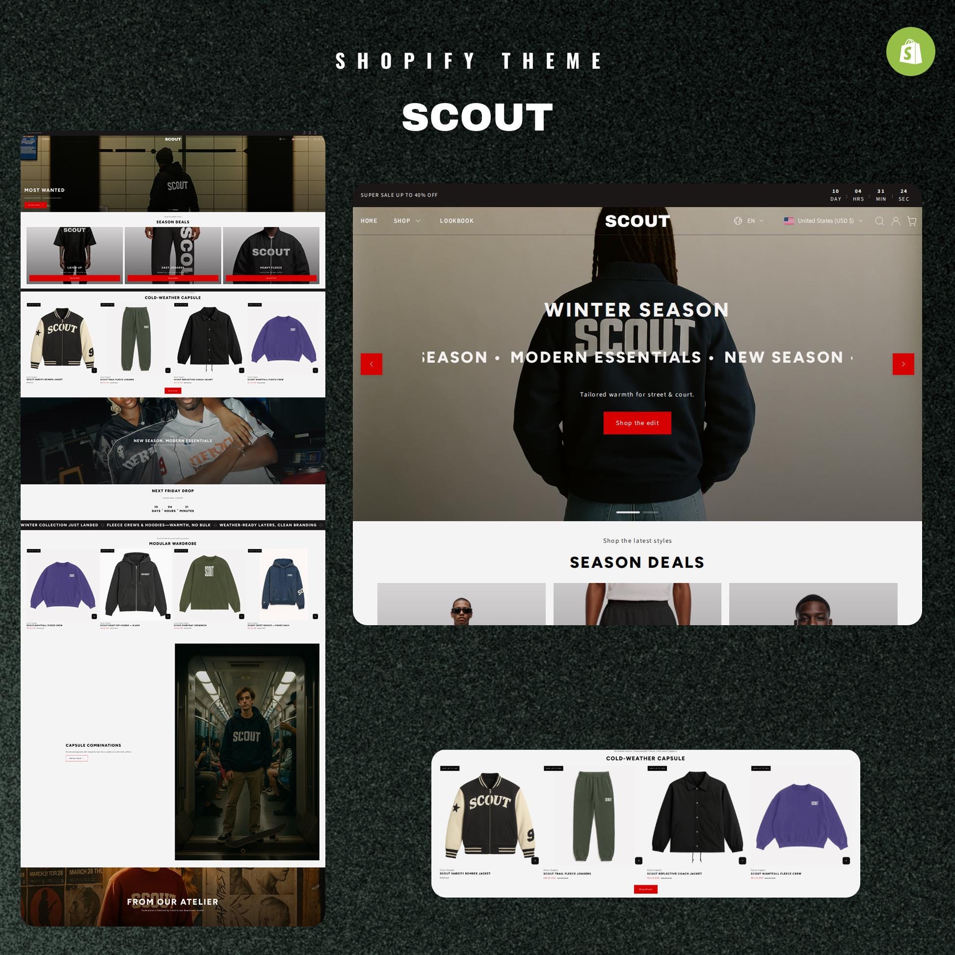 SCOUT Shopify Theme | Shopify 2.0 Theme Template | Fashion Shopify Theme | Shopify Clothing | Website Design Template | Shopify | Scout