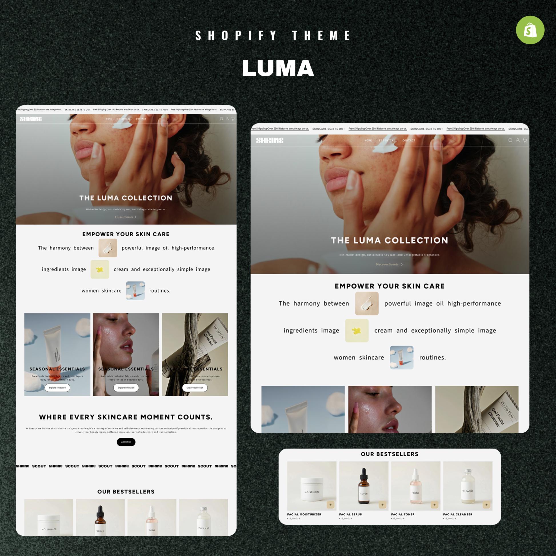 LUMA Shopify Theme | Shopify 2.0 Theme Template | Fashion Shopify Theme | Shopify Clothing | Website Design Template | Shopify | Scout
